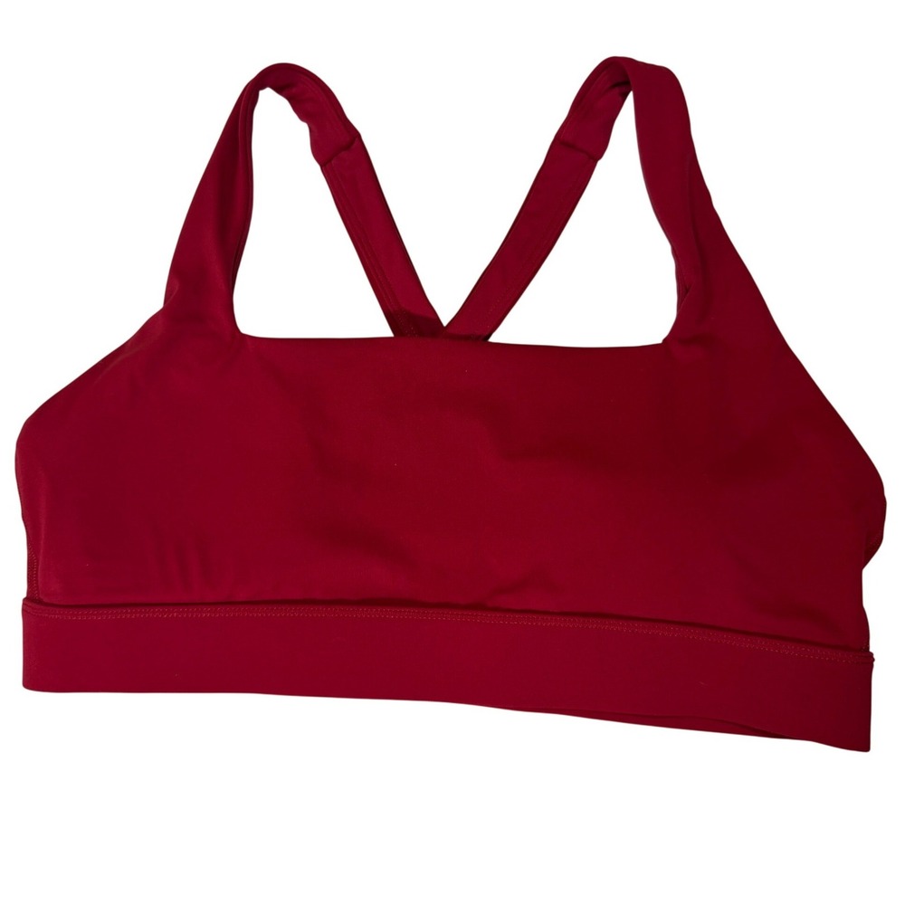 Vuori Daily Form Sports Bra Crimson Red Large Crossback READ Missing size tag